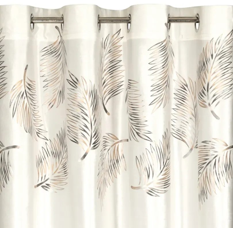 Затъмняваща кадифена завеса с фина шарка - кремава Ширина: 140 см | Дължина: 250 см