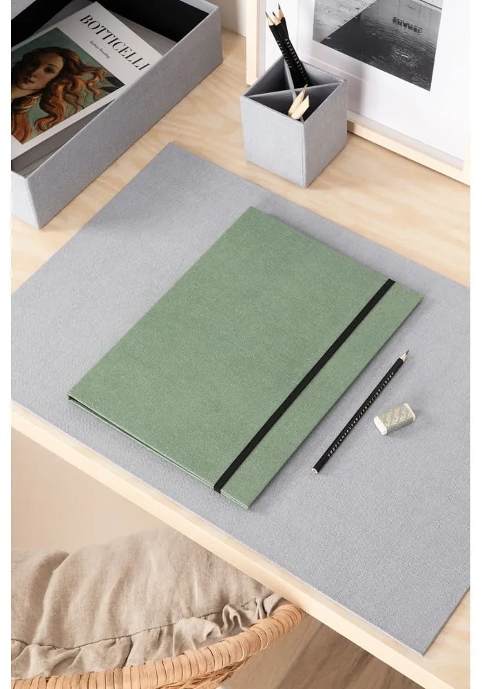Зелен картонен органайзер Paulina Canvas Paper Laminate A5 – Bigso
