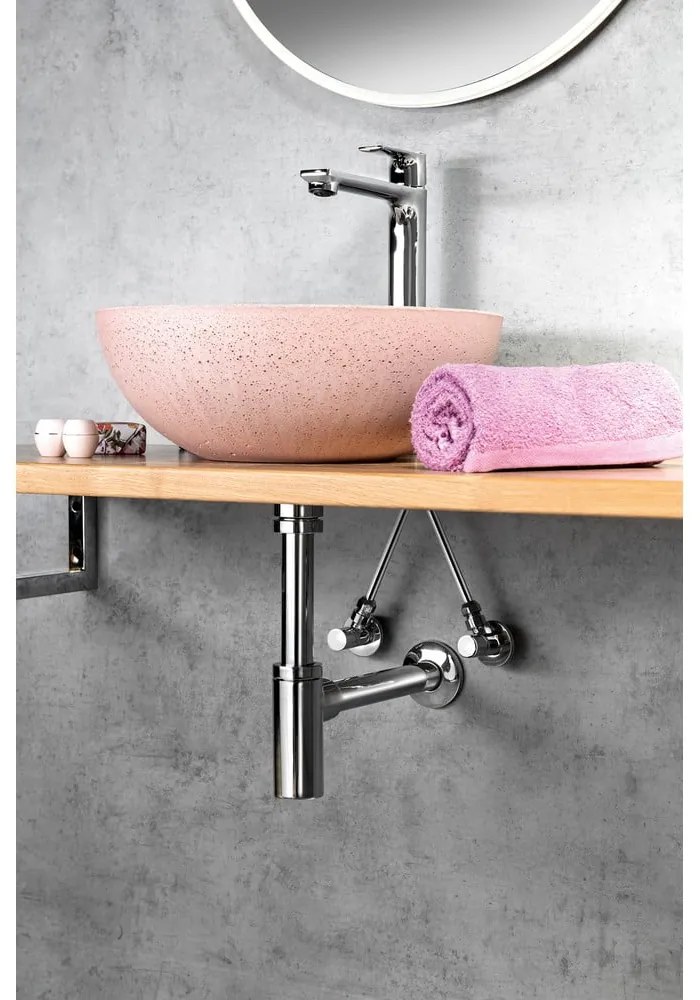 Стояща батерия за мивка в лъскаво-сребрист цвят Pax – Sapho