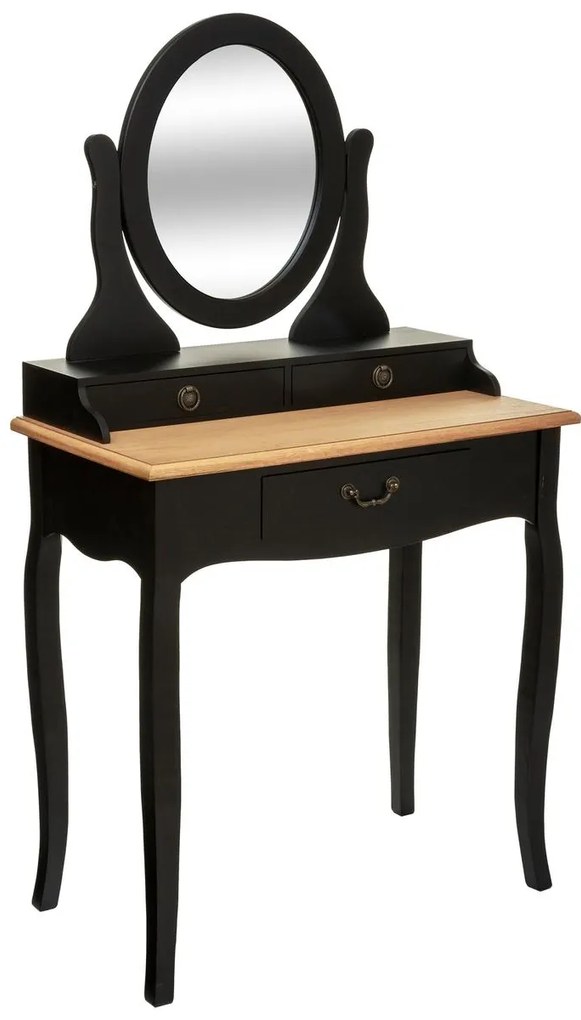 Тоалетка с огледало atmosphera Chrysa, MDF - Черен