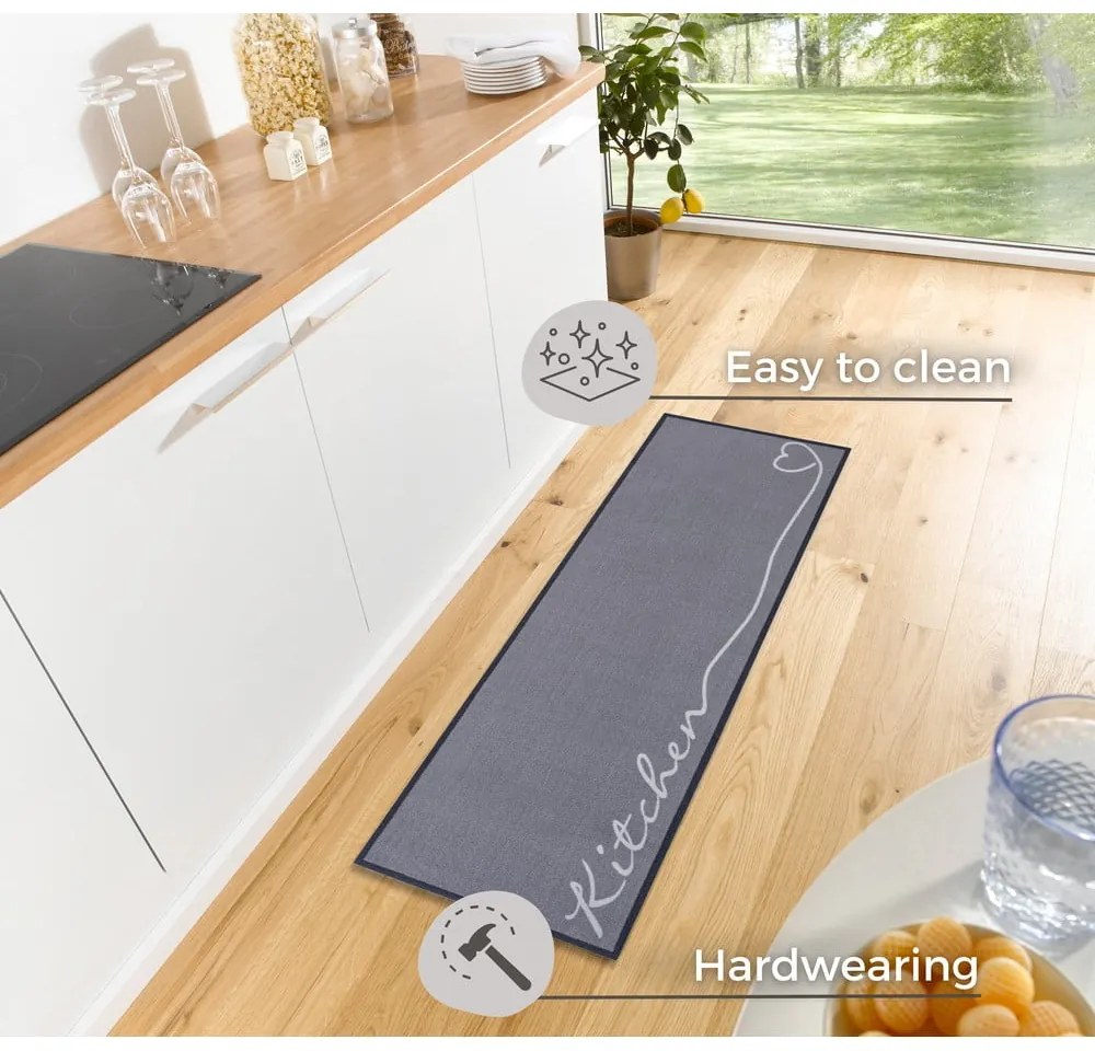 Сива пътека Zala Living Kitchen, 50 x 150 cm
