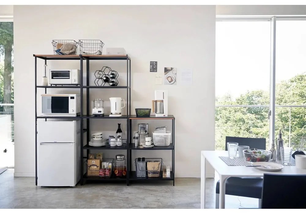 Матово черно стоманен стелаж 60x90x46,5 cm Tower – YAMAZAKI