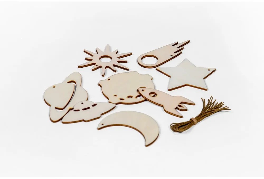 Комплект от 8 дървени коледни декорации Medium - Spira