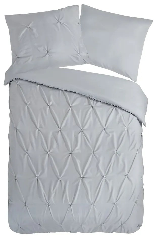 Сиво единично удължено спално бельо от микрофибър 140x220 cm Pure Elegance – Good Morning