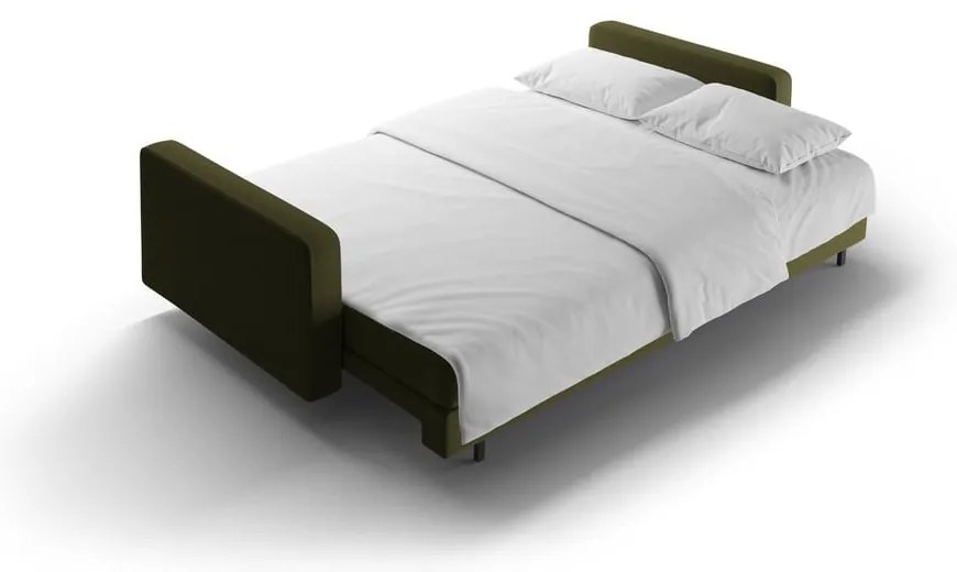 Зелен разтегателен диван с място за съхранение 222 cm Bali – Cosmopolitan Design