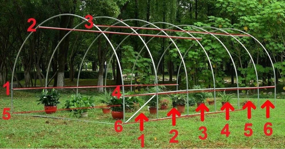 Голяма градинска оранжерия 3х6 м