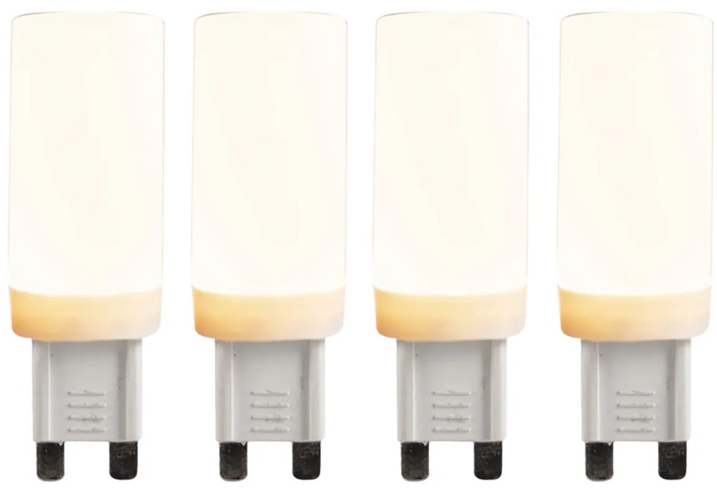 Комплект от 4 G9 3-степенни димируеми LED крушки 4.5W 500lm 2700K