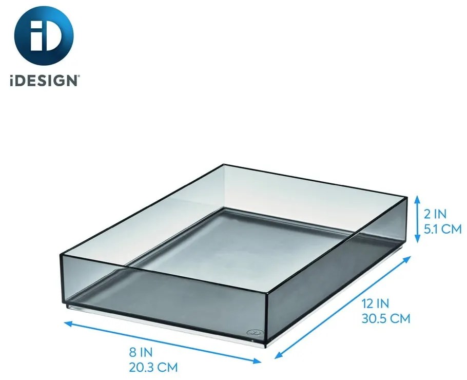 Матово черен органайзер за козметика за баня от рециклирана пластмаса - iDesign