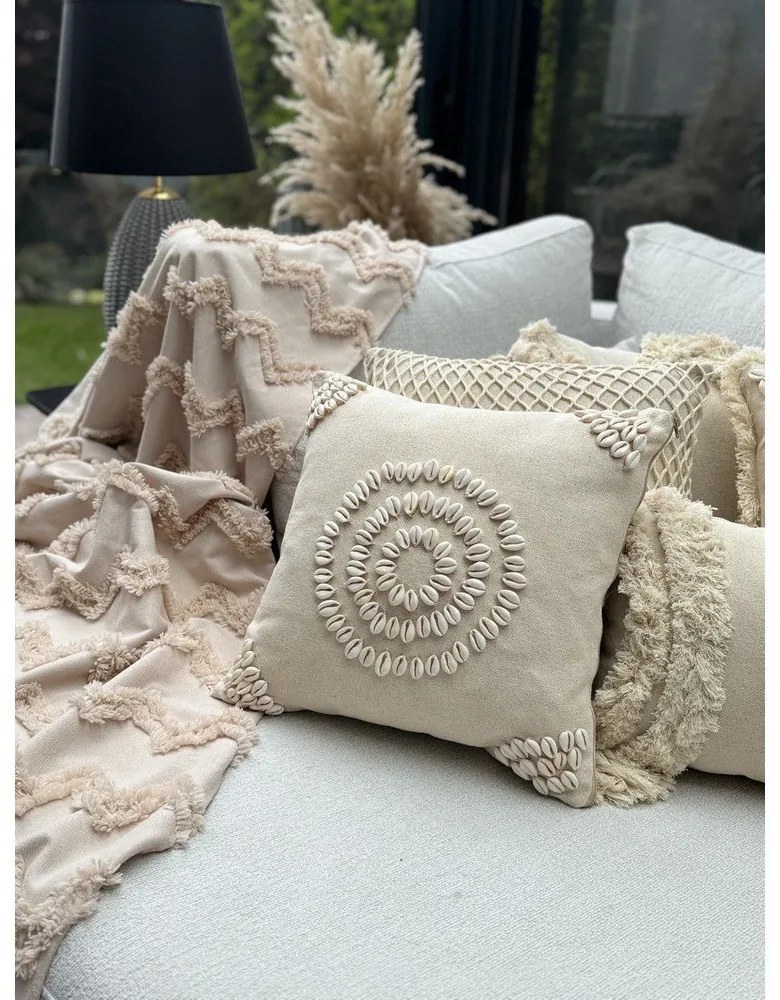 Памучна калъфка за възглавница 43x43 cm Seashells – Mioli Decor