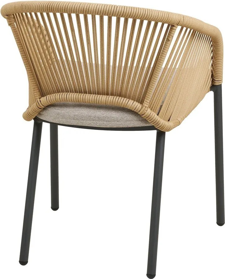 Бежов градински стол метален/подплатен Novella – House Nordic