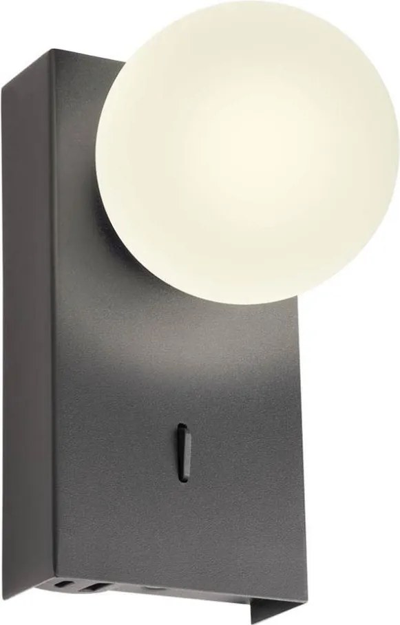 Redo 01-4659 - LED стенно осветително тяло NORMA LED/5W/230V CRI 90 USB черно