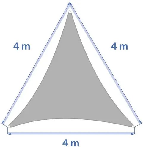 Слънцезащитно платно Hesperide Curacao Solar, Триъгълно, Пшеница - 4x4x4 m