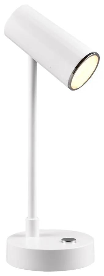 Бяла LED настолна лампа с възможност за димиране (височина 28 cm) Lenny - Trio