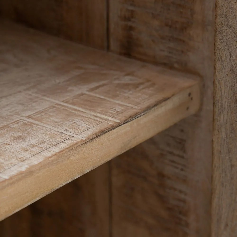 Витрина от масивно манго в естествен цвят 160x71 cm – Ixia