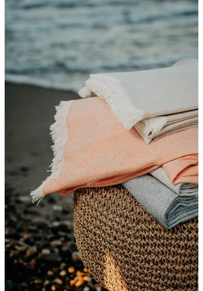 Синьо одеяло със съдържание на памук Лято , 140 x 180 cm Linen - Euromant