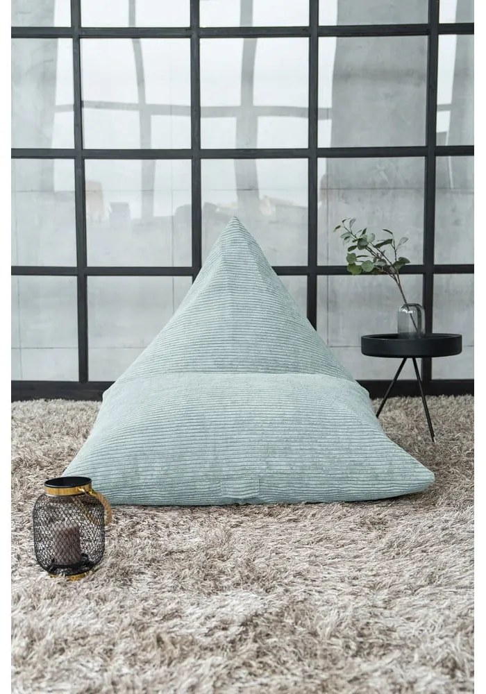 Пуф от рипсено кадифе в цвят мента Razz – SLOWDOWN