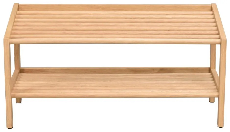 Стойка за обувки от масивен дъб естествена Hillmond – Rowico