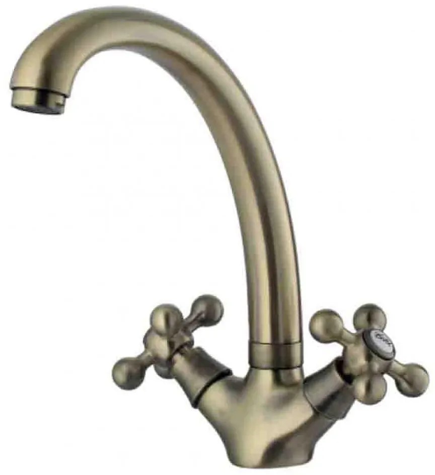 Стоящ смесител за кухня АЛГАРА, Inter Ceramic, ICF 7002851BR, висок чучур