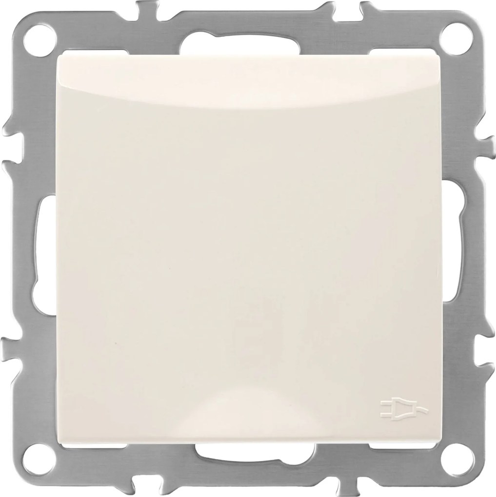 Единичен контакт със заземяване и капаче OSTE JNH005-G Beige