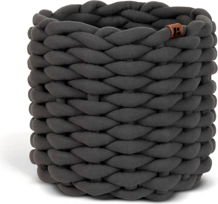 Текстилна кошница ø 21x17 cm Peach Skin Round S – Bigso