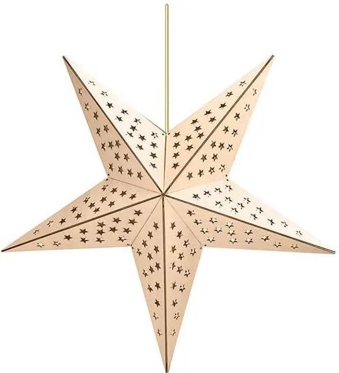 Solight 1V293 - LED коледна декорация 20xLED/2xAA, топло бяла светлина, бежова звезда