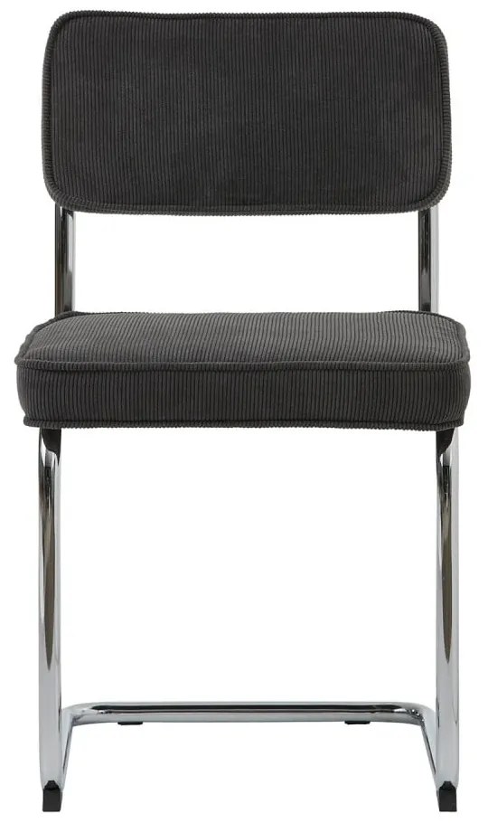 Сив велурен трапезен стол Rupert – Unique Furniture