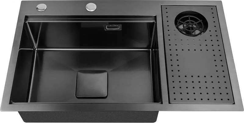 Кухненска мивка 7546R, Inter Ceramic, с приставка за миене на чаши