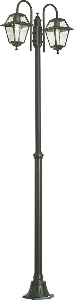 Класически външен фенер тъмнозелен 235 см 2 светлини IP44 - Berta