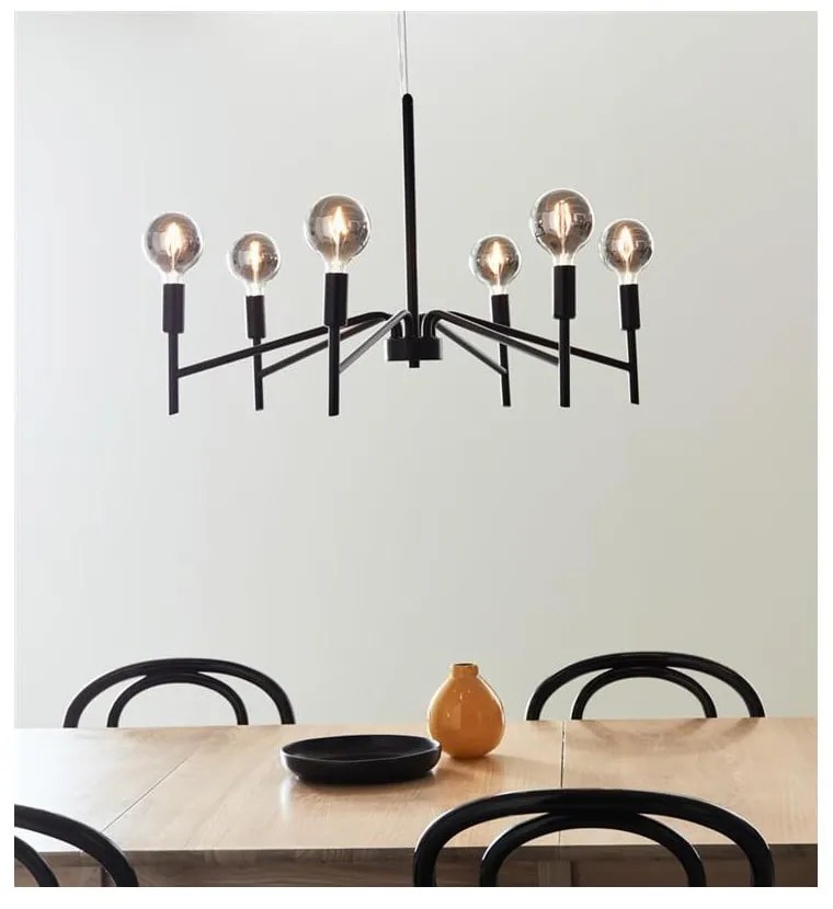 Черно висящо осветително тяло , ø 70 cm Monarch - Markslöjd