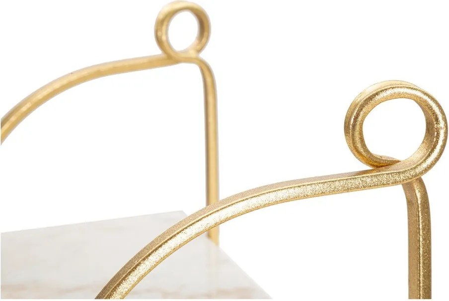 Бял/златен мраморен стенен рафт 40 cm Marble – Mauro Ferretti