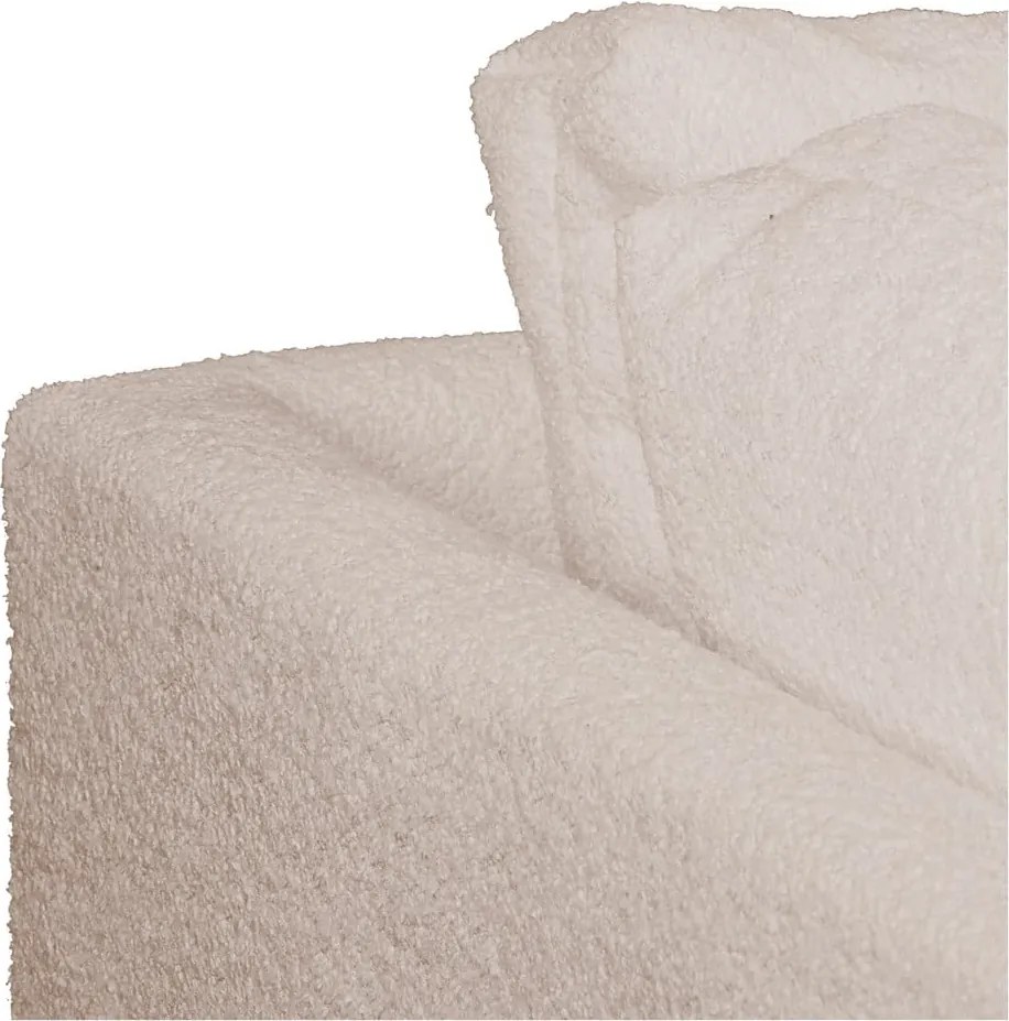 Бежов ъглов диван от плат букле (ляв ъгъл) Ariella - Ropez