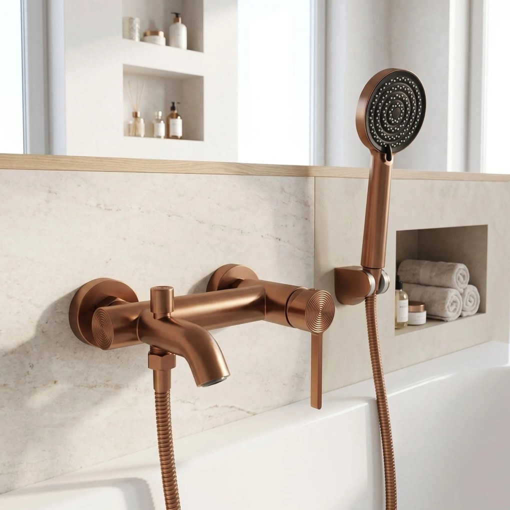 Смесител за вана Rea Foster Brush Copper
