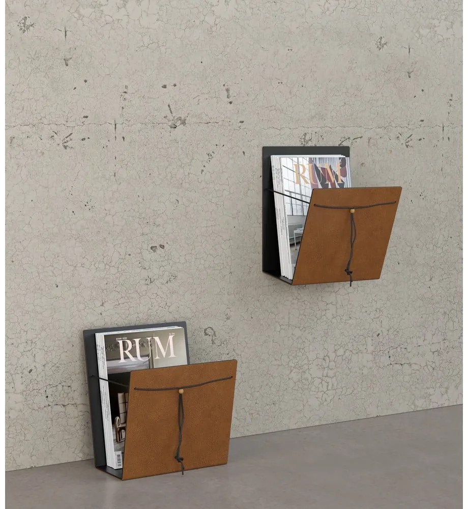 Стойка за списания от метал и еко кожа Bull M – LIND DNA