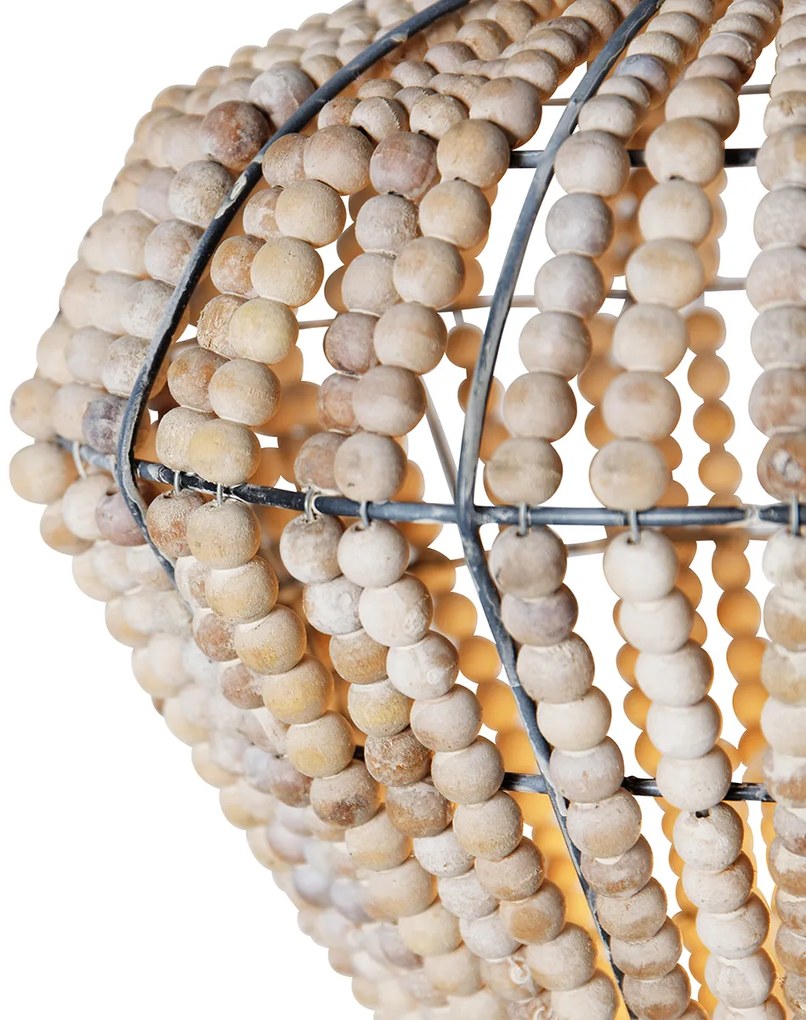 Ориенталска подова лампа бежова с мъниста - Moti