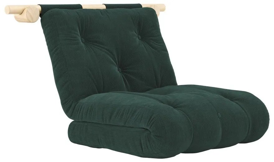 Тъмнозелено кресло от рипсено кадифе Hooked – Karup Design