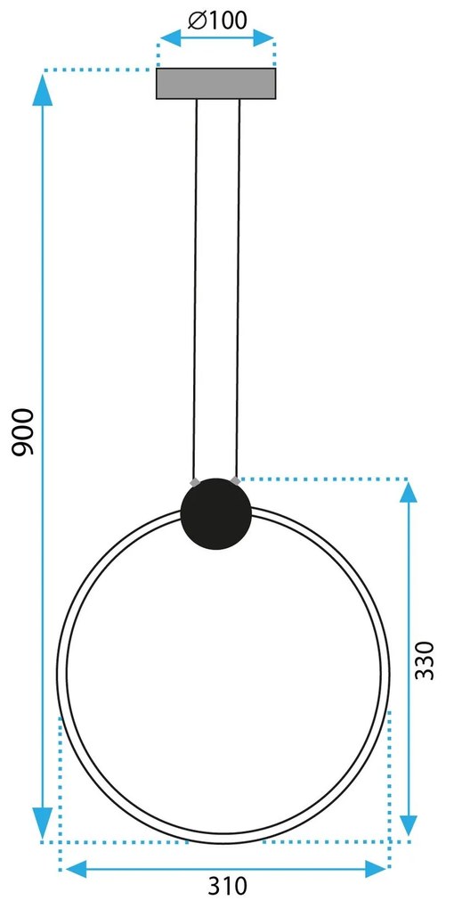 Плафон LED APP1393-CP GOLD 30cm