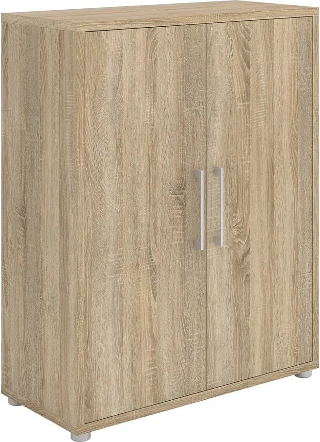 Модулна библиотека от дъбов декор в естествен цвят 89x113 cm Prima – Tvilum