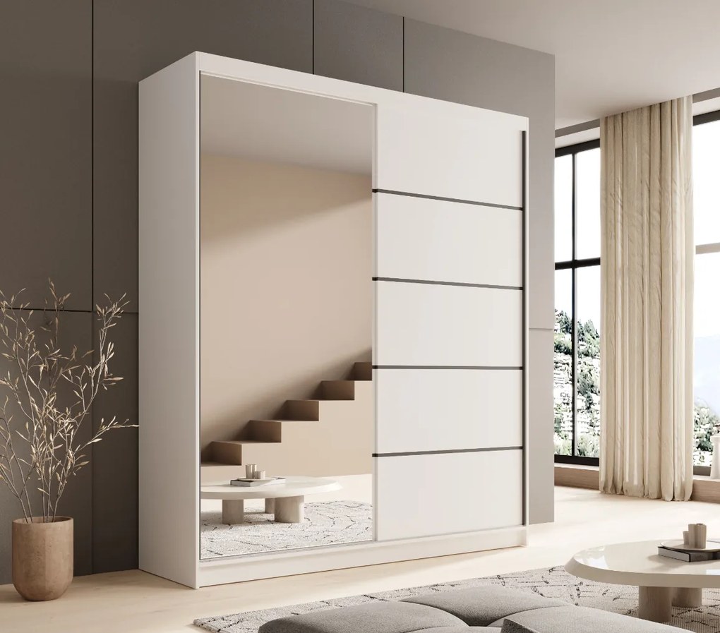 Плъзгащ се гардероб Shelvia 180-Leuko-Мауро
