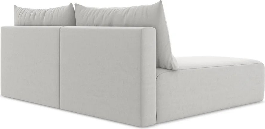 Светлосив кадифен сгъваем/с място за съхранение ъглов диван (ляв ъгъл) Kalena – Makamii