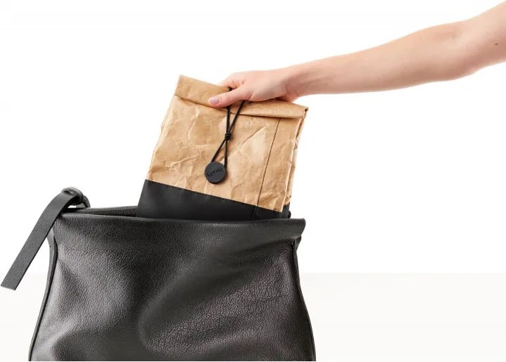 Чанта за пренасяне за многократна употреба Lekue On The Go 1010234, 4 литра, Tyvek, Кафяв/Черен