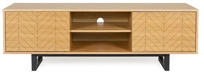 ТВ масичка от дъб Camden Herringbone Mora - Woodman