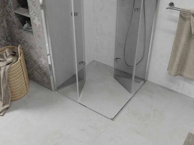 Mexen Lima Двойна сгъваема душ кабина 90 x 90 см, прозрачна, хром - 856-090-090-02-00