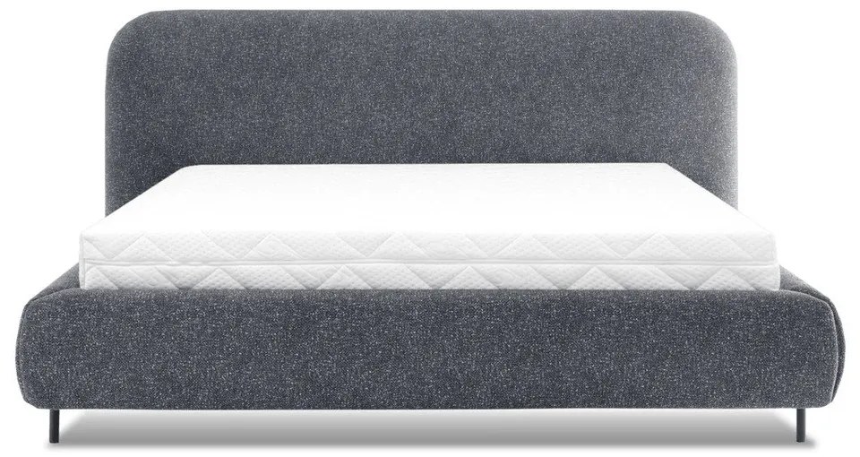 Синьо двойно тапицирано легло с място за съхранение и включена подматрачна рамка 140x200 cm Pointt – ELTAP