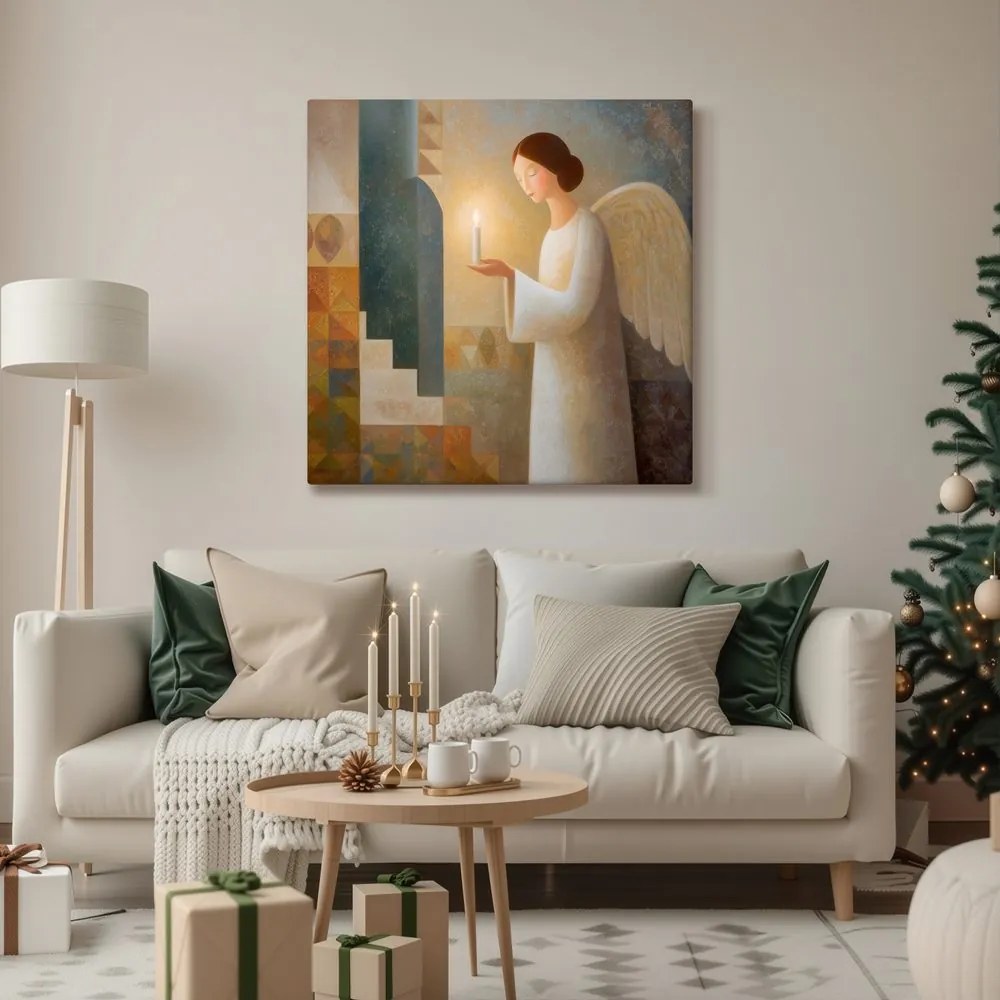 Картина на платно Коледна – Вълшебна ангелска светлина