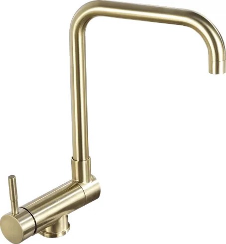 Mexen Madox кухненски смесител за прозорец, златен четкан - 672000-50