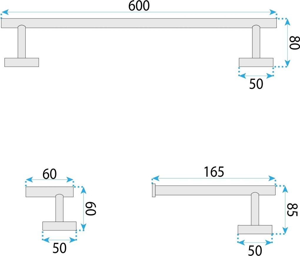 Комплект аксесоари за баня  Ari Brush Nickel 4 части