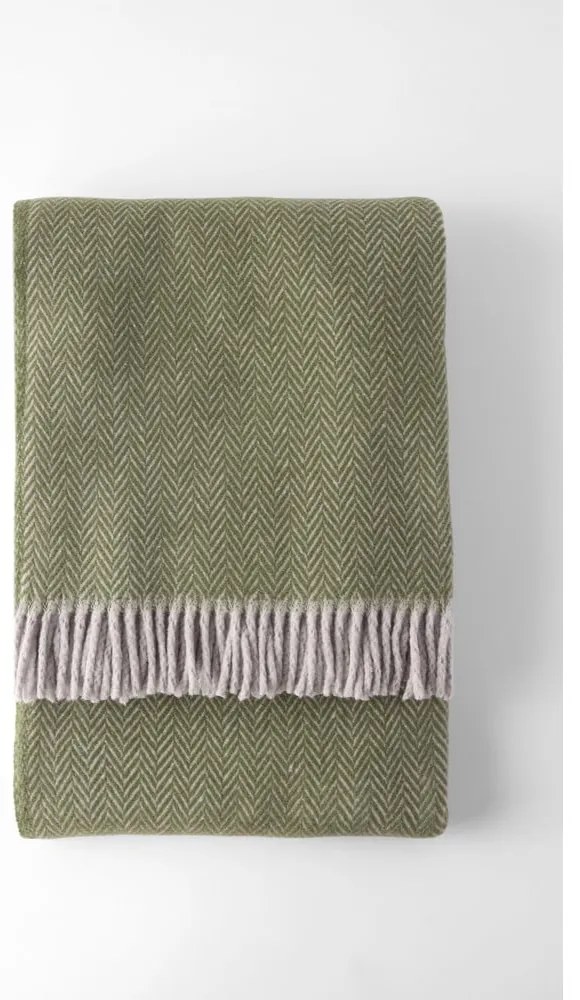 Зелено одеяло със съдържание на памук , 140 x 180 cm Skyline - Euromant