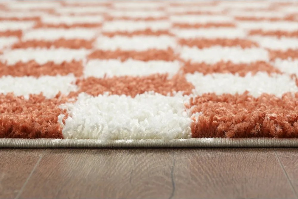 Кремав/теракотен килим 160x230 cm Grida – ESTE