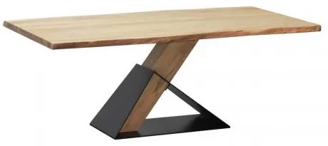 Трапезна маса Home ESPRIT Черен Естествен Метал Aкациево дърво 200 x 100 x 76 cm