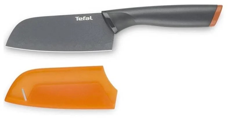 Tefal - Нож от неръждаема стомана santoku FRESH KITCHEN 12 см сив/оранжев